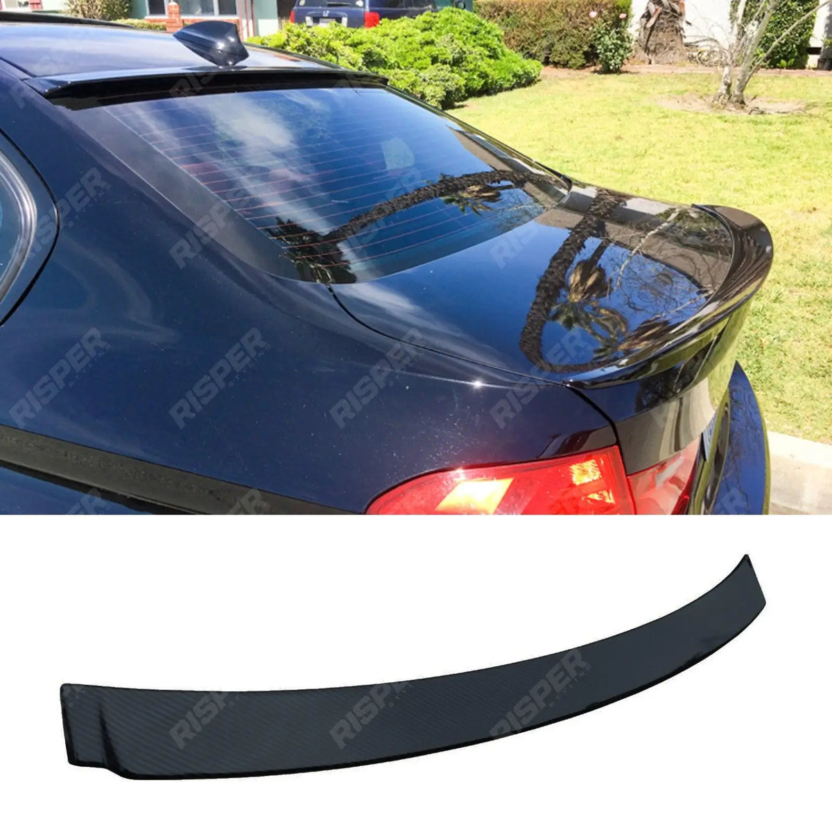 Rear Upper Window Spoiler In Gloss Black For BMW 3 Series F30 2012-2018