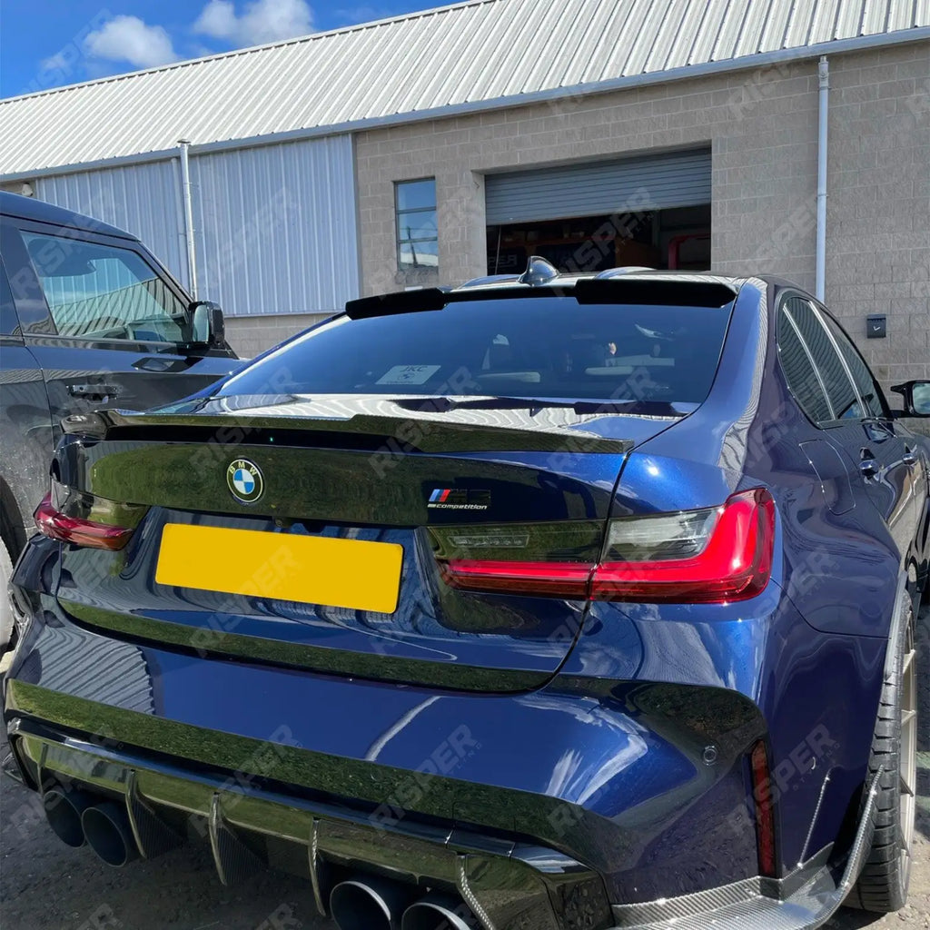 Rear Upper Window Spoiler In Gloss Black For BMW 3 Series G20 M3 G80 2018+