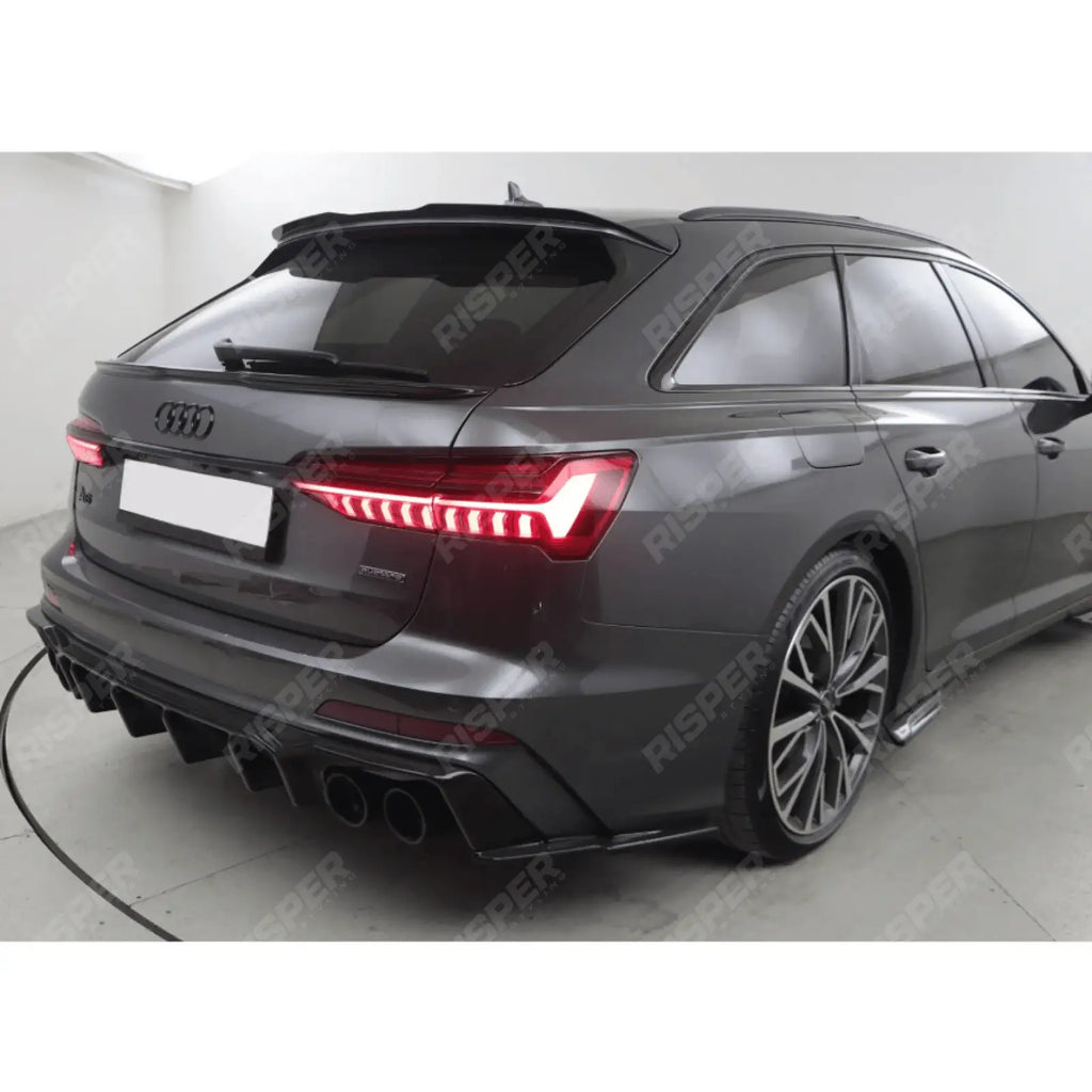 Rear Valance & Rear Side Splitters For Audi S6 C8 (Sedan-Avant) 2019+ - Audi A6 C8 S-Line (Sedan-Avant) 2019+