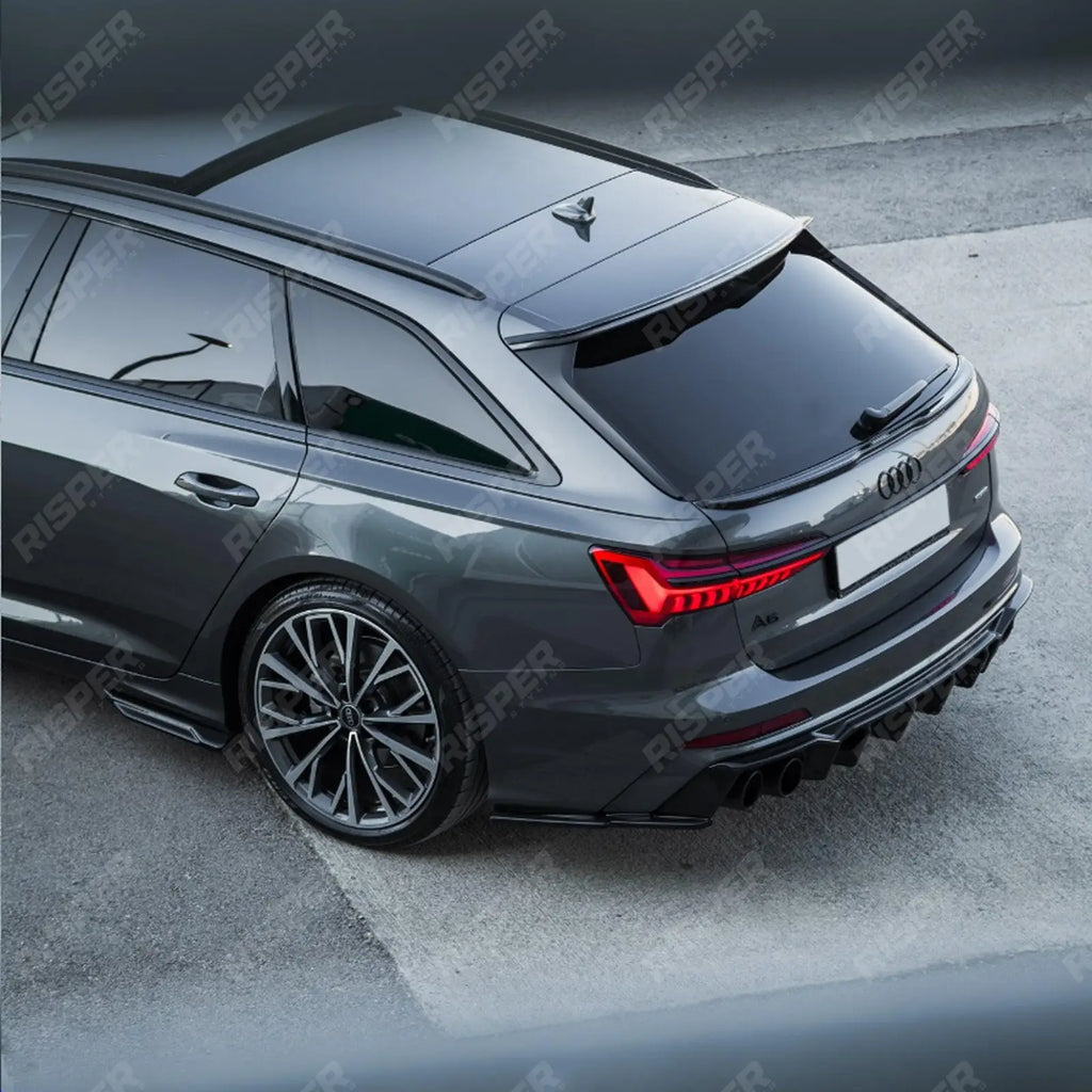 Rear Valance & Rear Side Splitters For Audi S6 C8 (Sedan-Avant) 2019+ - Audi A6 C8 S-Line (Sedan-Avant) 2019+