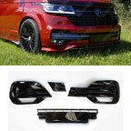 Replacement Lower Front Grill Kit In Gloss Black For VW Transporter T6.1 2019 - 2024
