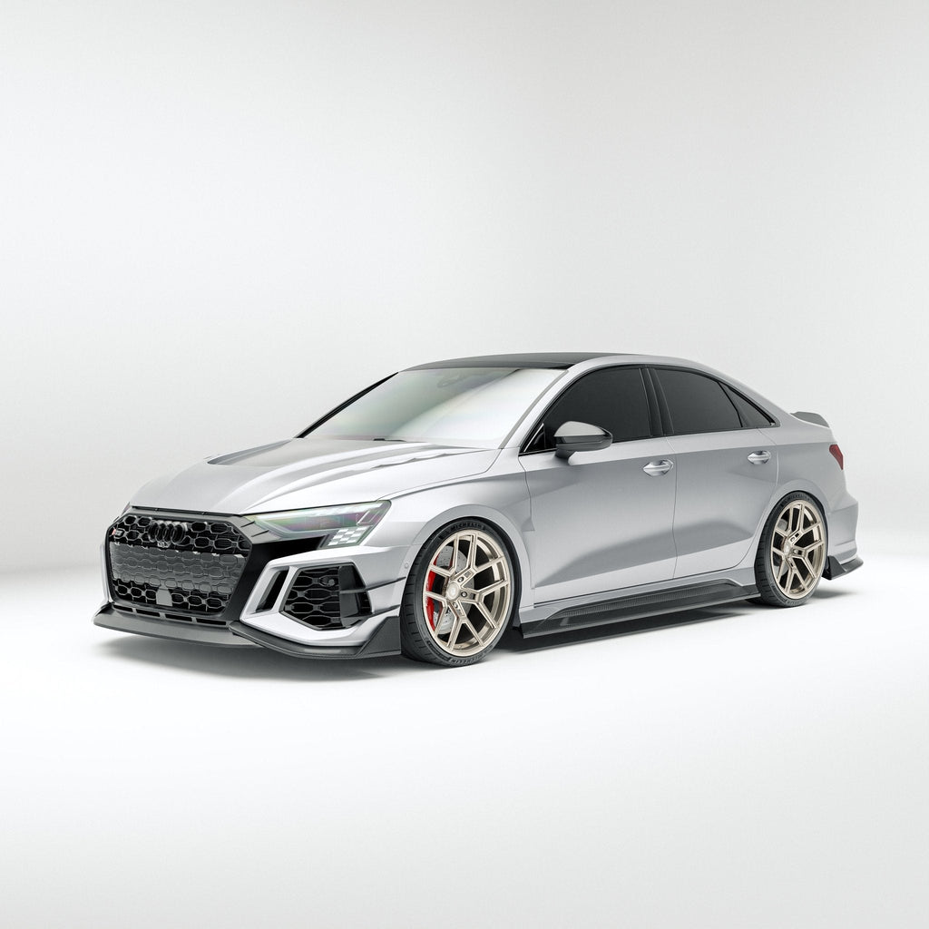 REVOZPORT - AUDI RS3 8Y SALOON DRY CARBON FIBER FRONT CANARDS
