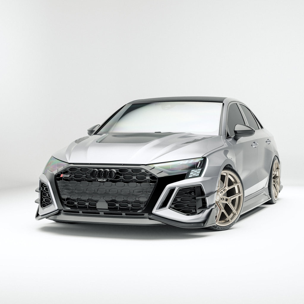 REVOZPORT - AUDI RS3 8Y SALOON DRY CARBON FIBER FRONT GRILLE TRIM