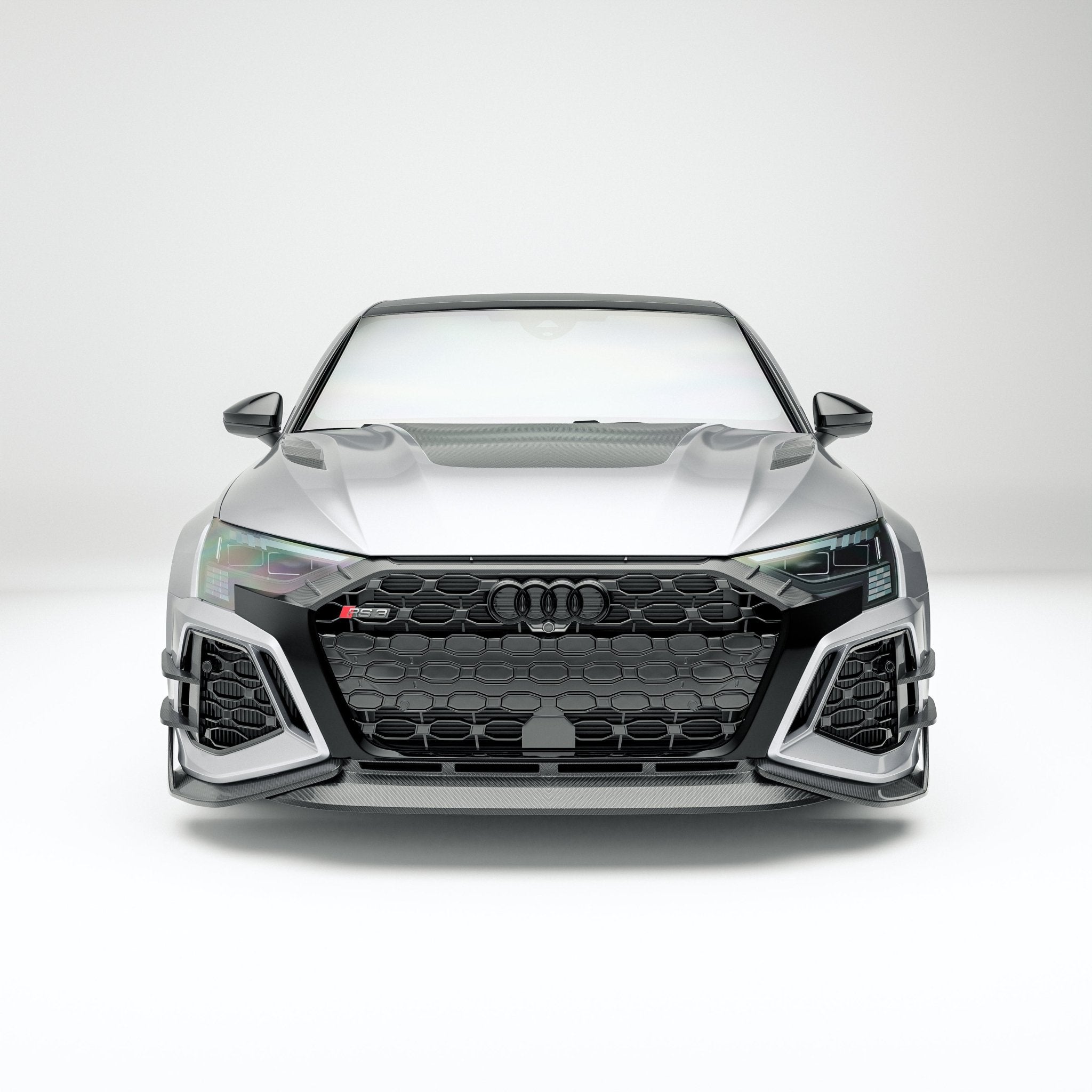 REVOZPORT - AUDI RS3 8Y SALOON DRY CARBON FIBER FRONT GRILLE TRIM