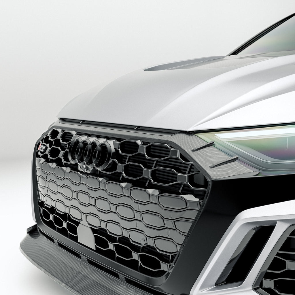 REVOZPORT - AUDI RS3 8Y SALOON DRY CARBON FIBER FRONT GRILLE TRIM