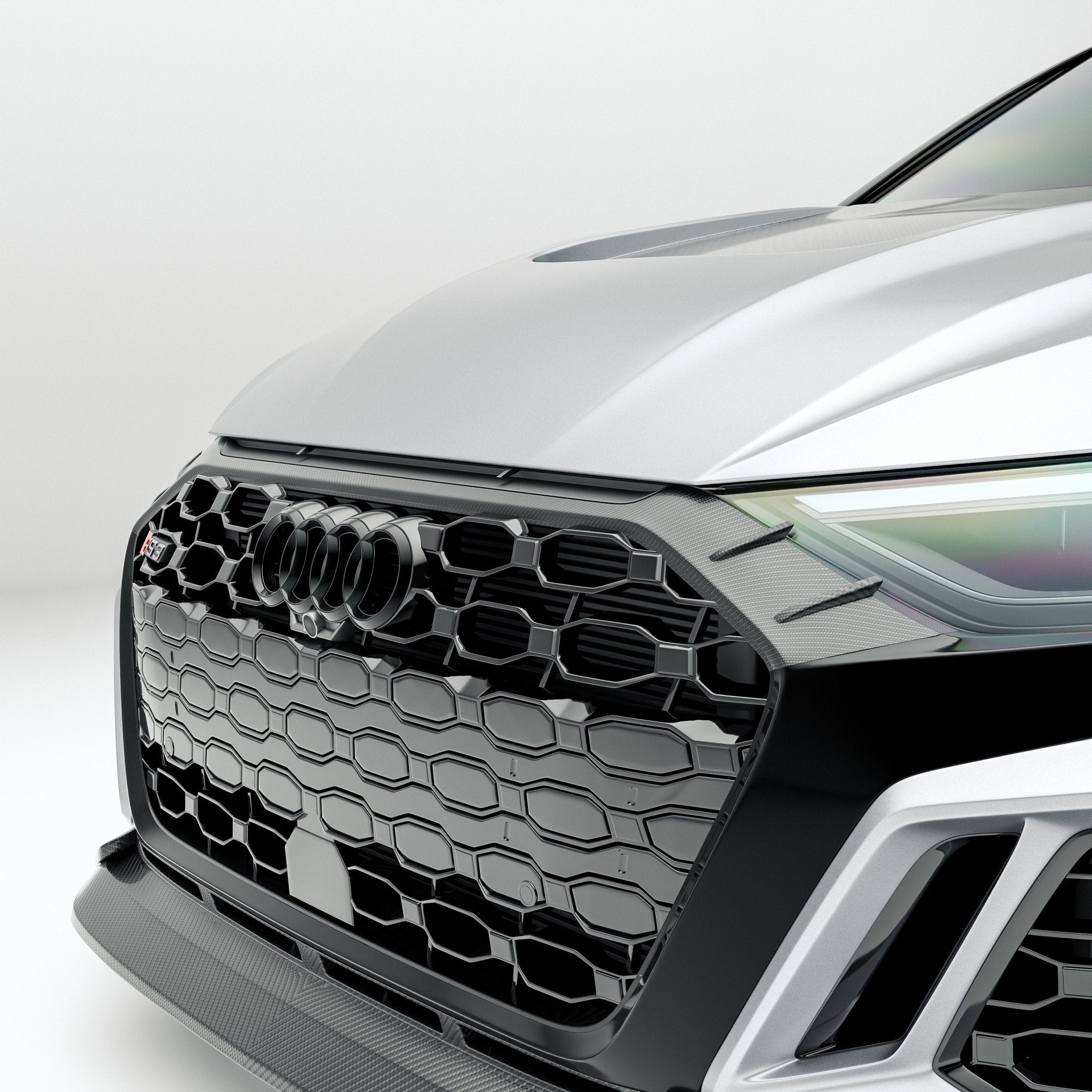 REVOZPORT - AUDI RS3 8Y SALOON DRY CARBON FIBER FRONT GRILLE TRIM