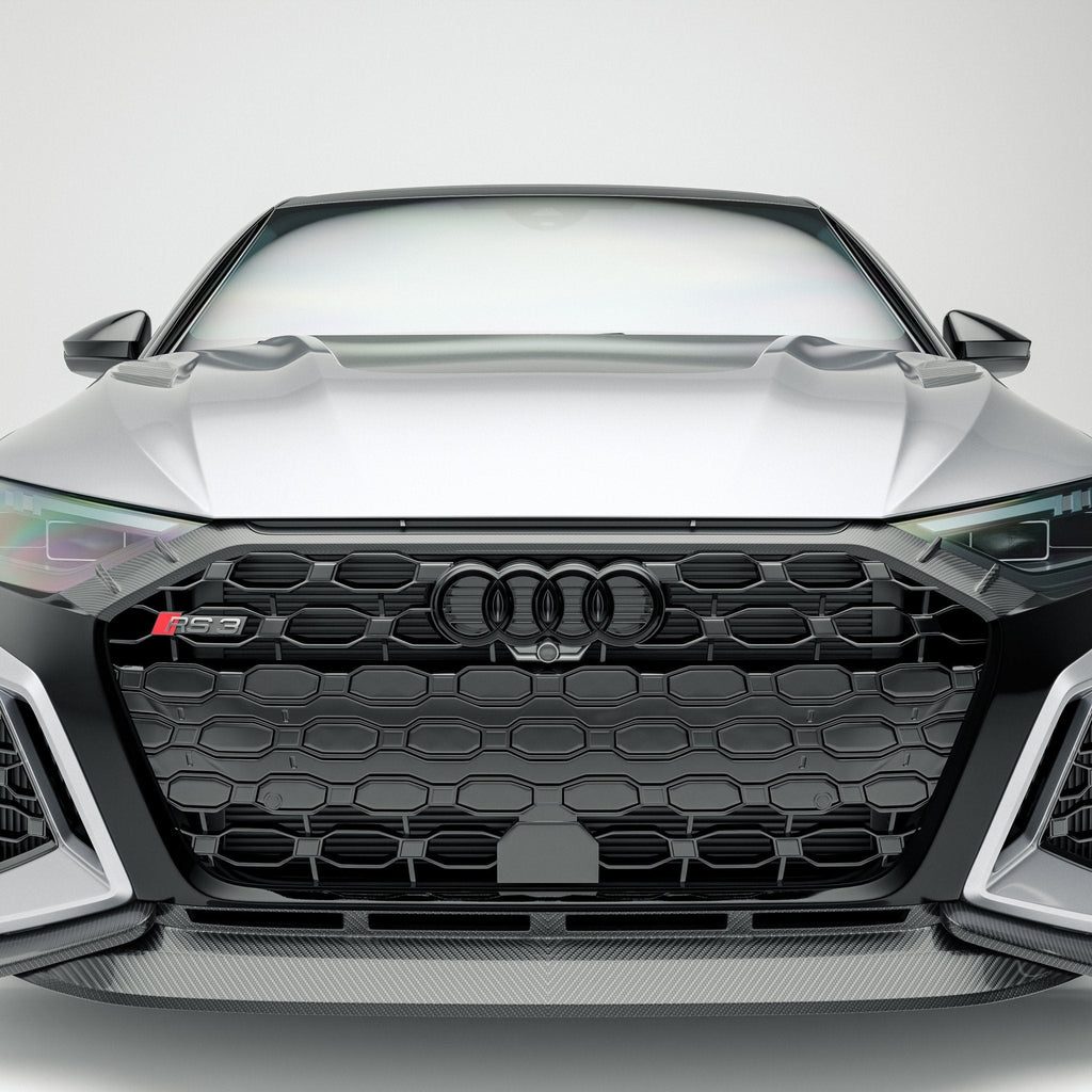 REVOZPORT - AUDI RS3 8Y SALOON DRY CARBON FIBER FRONT GRILLE TRIM