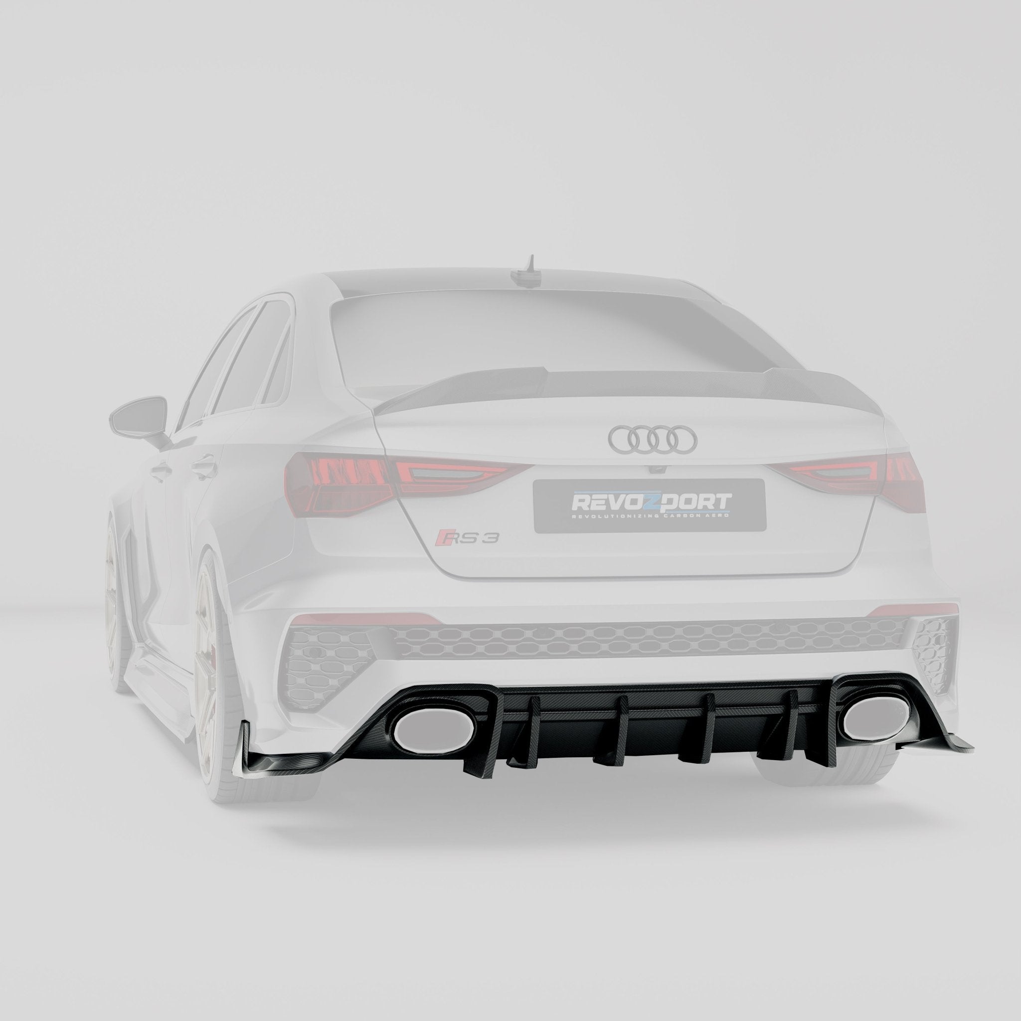 REVOZPORT - AUDI RS3 8Y SALOON DRY CARBON FIBER REAR DIFFUSER