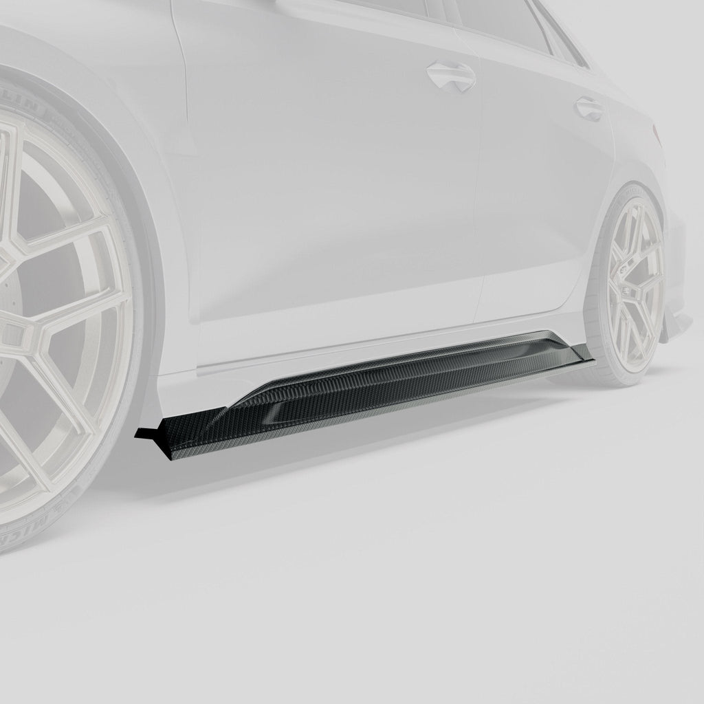 REVOZPORT - AUDI RS3 8Y SALOON DRY CARBON FIBER SIDE SKIRTS