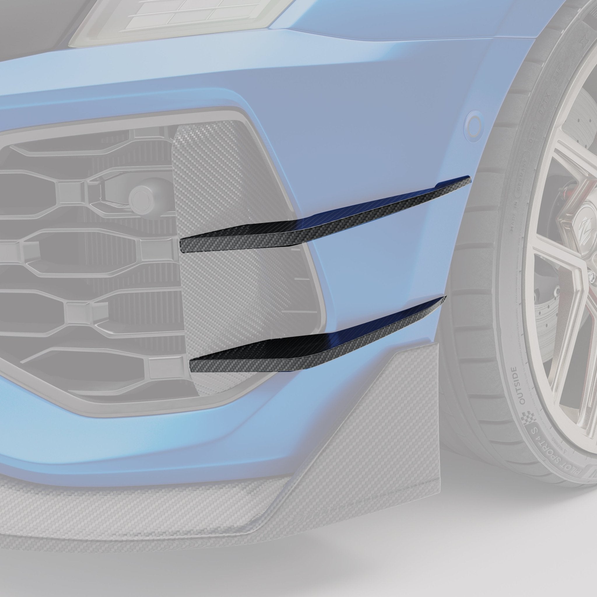 REVOZPORT - AUDI RS3 8Y SPORTBACK DRY CARBON FIBER FRONT CANARDS