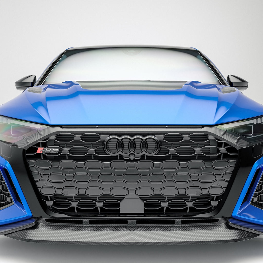 REVOZPORT - AUDI RS3 8Y SPORTBACK DRY CARBON FIBER FRONT GRILLE TRIM
