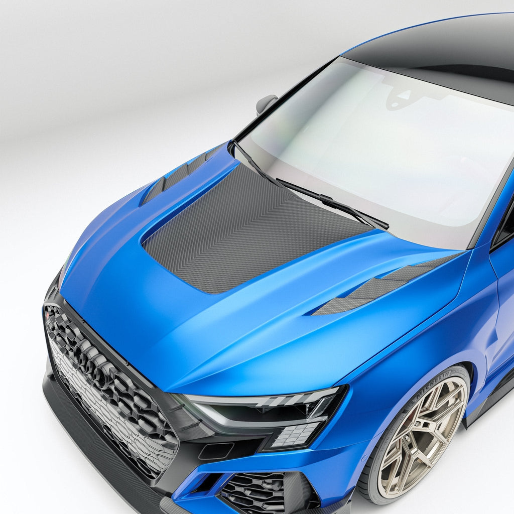 REVOZPORT - AUDI RS3 8Y SPORTBACK DRY CARBON FIBER HOOD BONNET