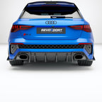 REVOZPORT - AUDI RS3 8Y SPORTBACK DRY CARBON FIBER REAR DIFFUSER