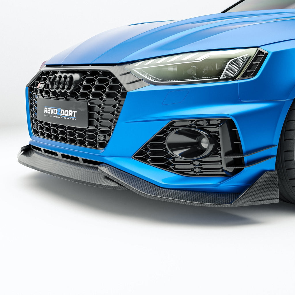 REVOZPORT - AUDI RS4 B9.5 DRY CARBON FIBER FRONT CANARDS
