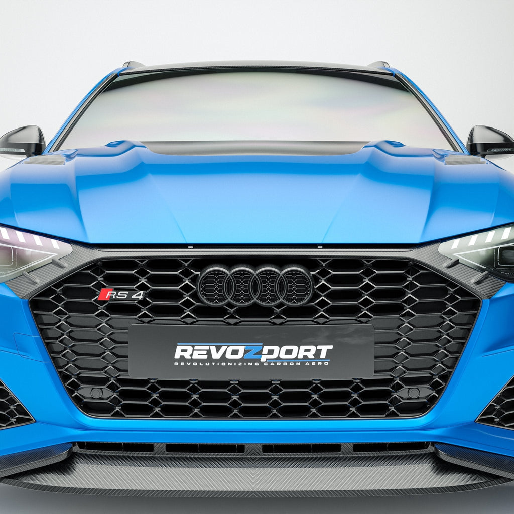 REVOZPORT - AUDI RS4 B9.5 DRY CARBON FIBER FRONT GRILLE TRIM