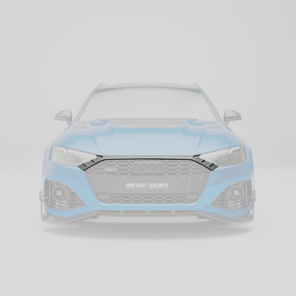 REVOZPORT - AUDI RS4 B9.5 DRY CARBON FIBER FRONT GRILLE TRIM