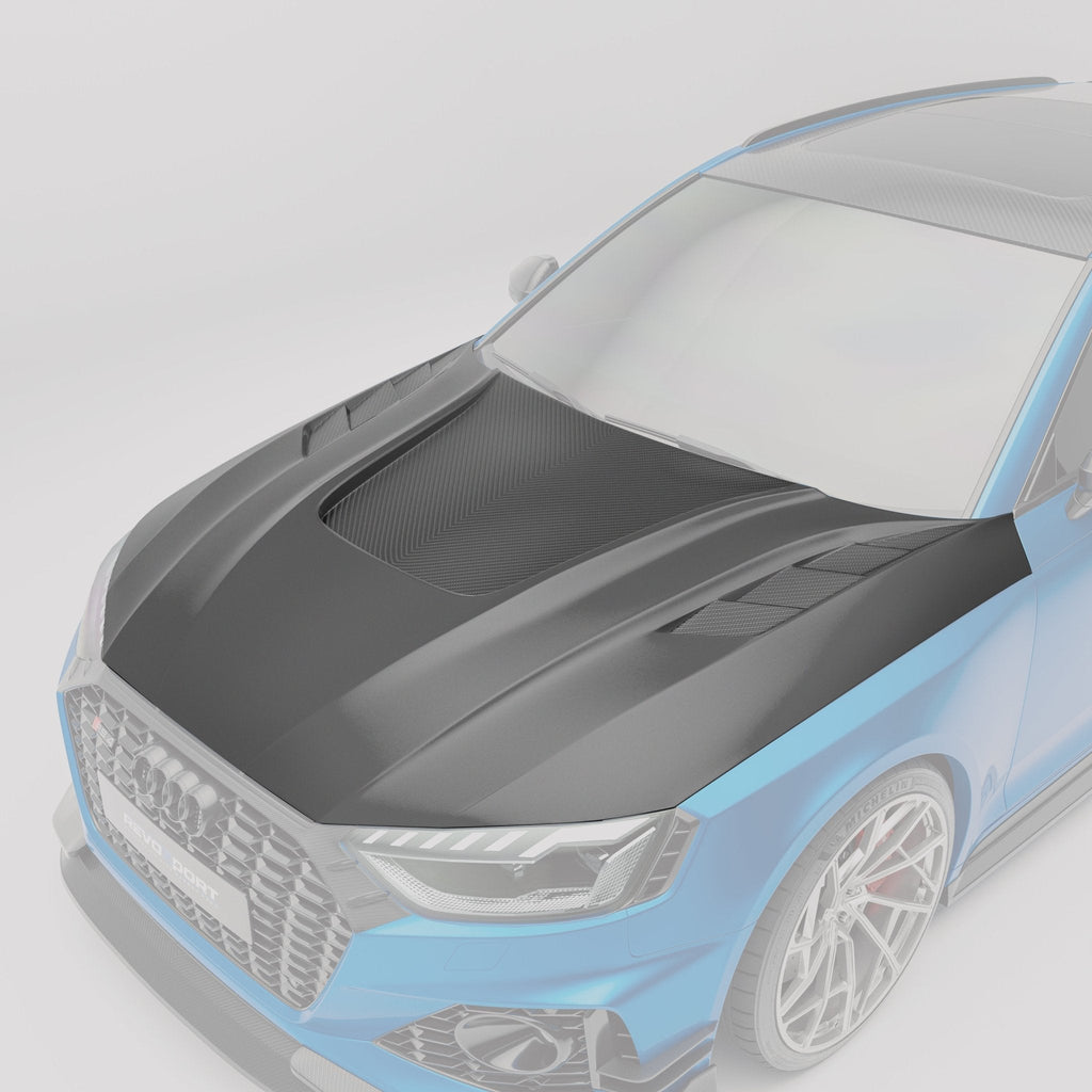 REVOZPORT - AUDI RS4 B9.5 DRY CARBON FIBER HOOD BONNET