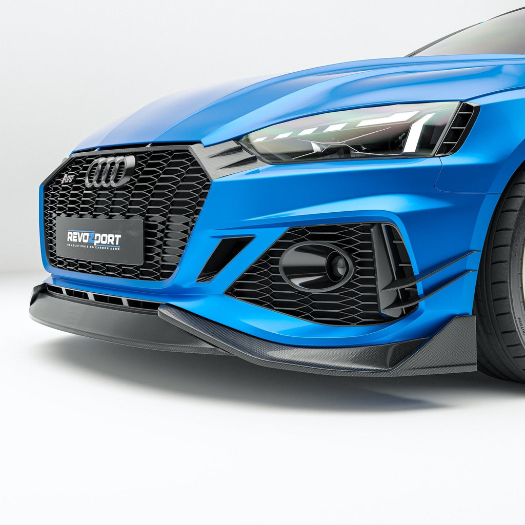 REVOZPORT - AUDI RS5 B9.5 CARBON FIBRE FRONT BUMPER CANARDS