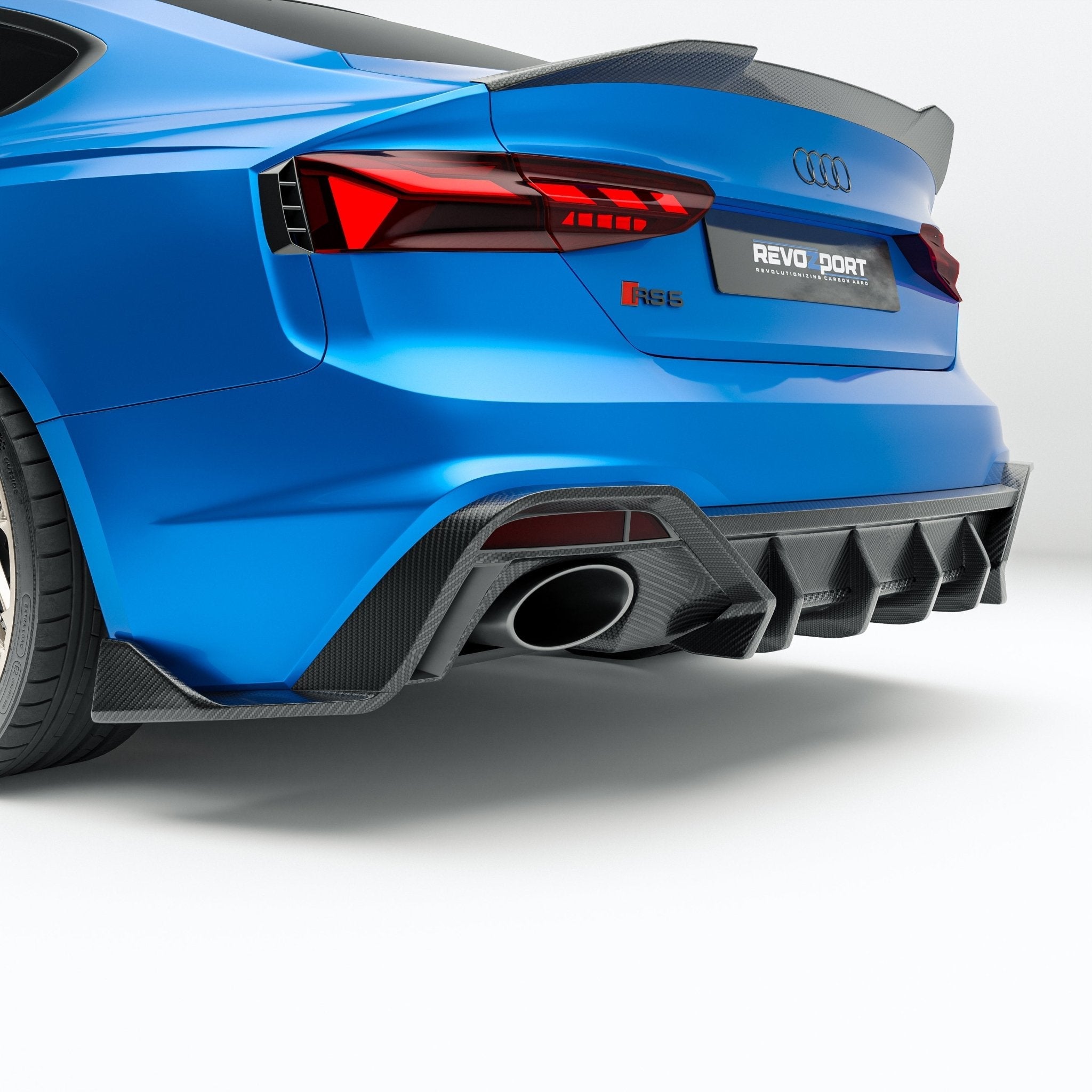REVOZPORT - AUDI RS5 B9.5 SPORTBACK CARBON FIBRE REAR DIFFUSER