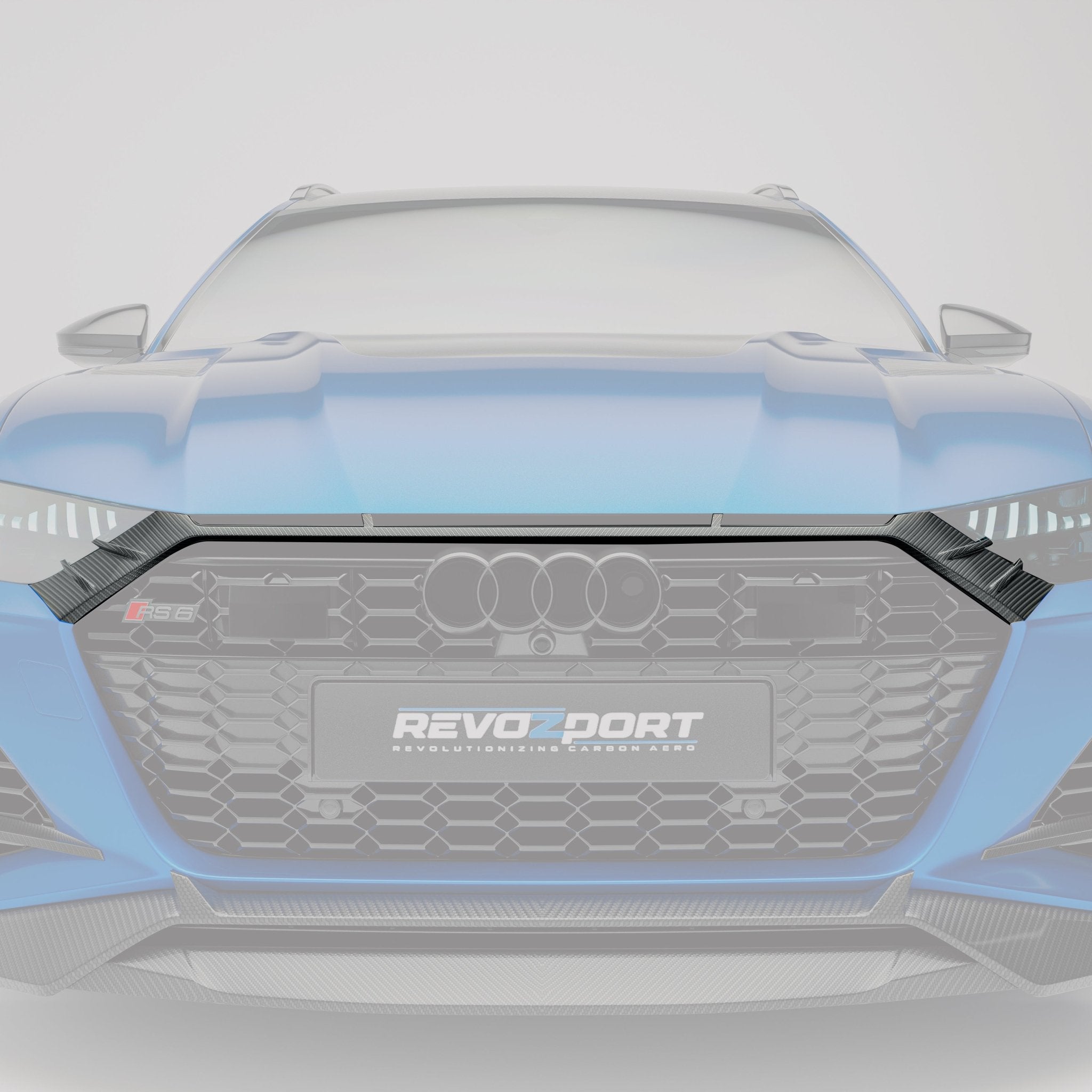 REVOZPORT - AUDI RS6 C8 DRY CARBON FIBER FRONT GRILLE TRIM