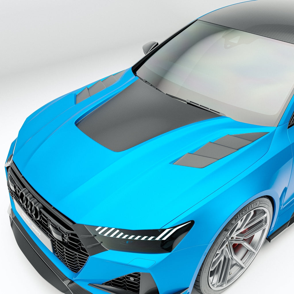 REVOZPORT - AUDI RS6 C8 DRY CARBON FIBER HOOD BONNET