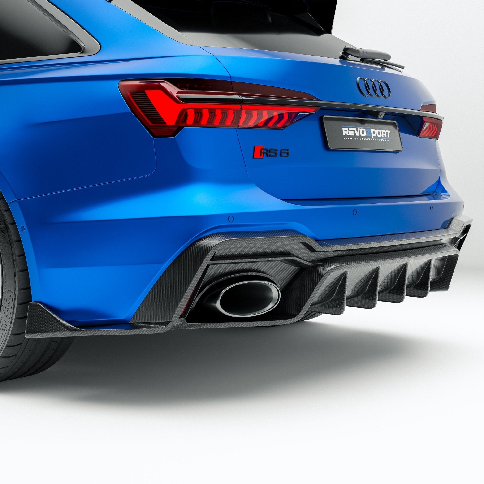 REVOZPORT - AUDI RS6 C8 DRY CARBON FIBER REAR DIFFUSER