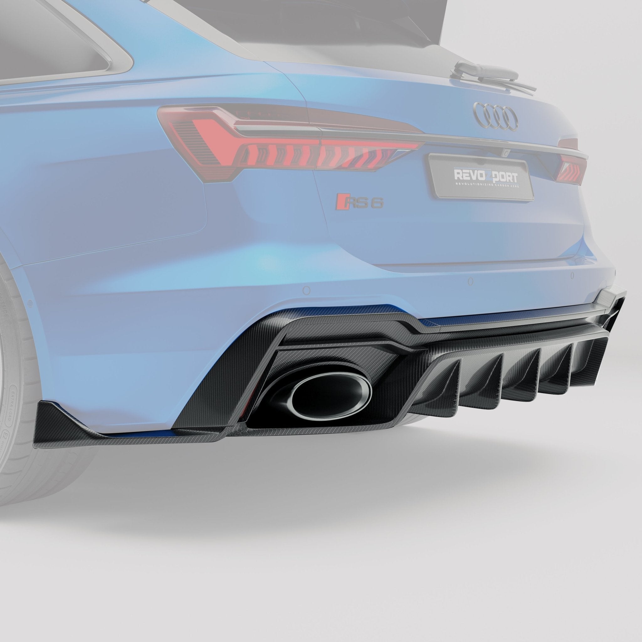 REVOZPORT - AUDI RS6 C8 DRY CARBON FIBER REAR DIFFUSER