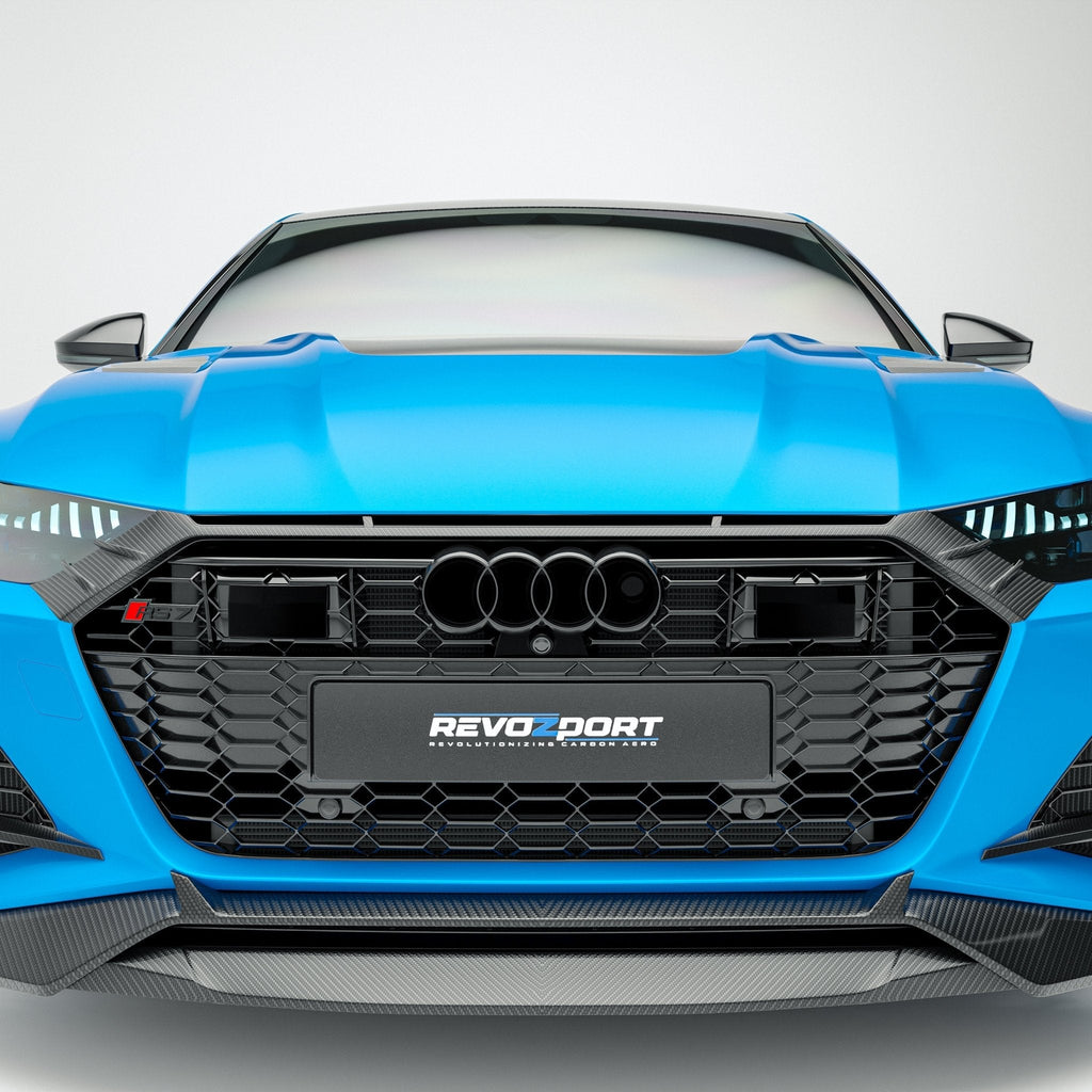 REVOZPORT - AUDI RS7 C8 DRY CARBON FIBER FRONT GRILLE TRIM