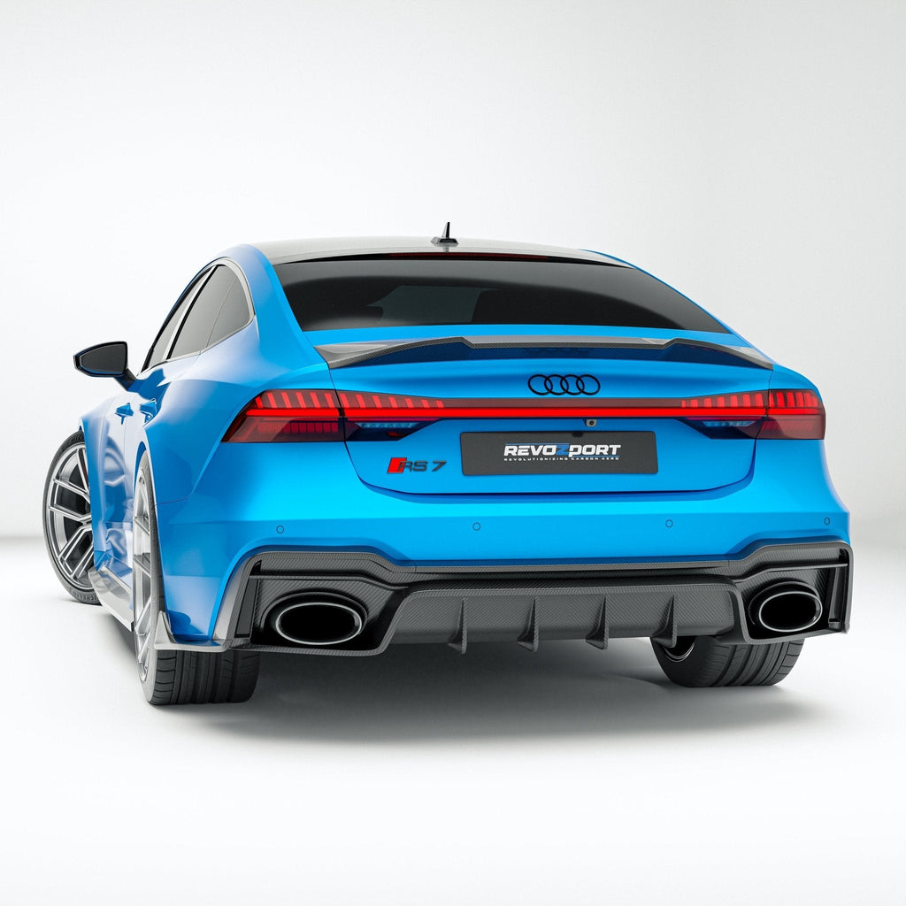 REVOZPORT - AUDI RS7 C8 DRY CARBON FIBER REAR DIFFUSER