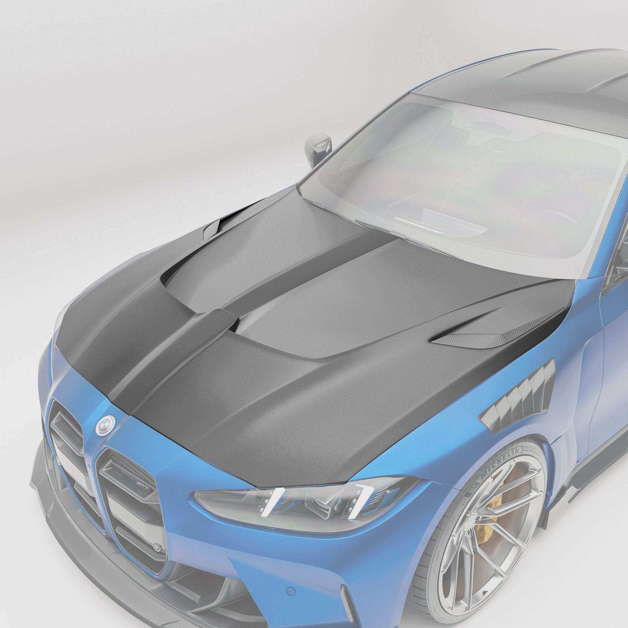 REVOZPORT - BMW M3 G80 DRY CARBON FIBER HOOD BONNET