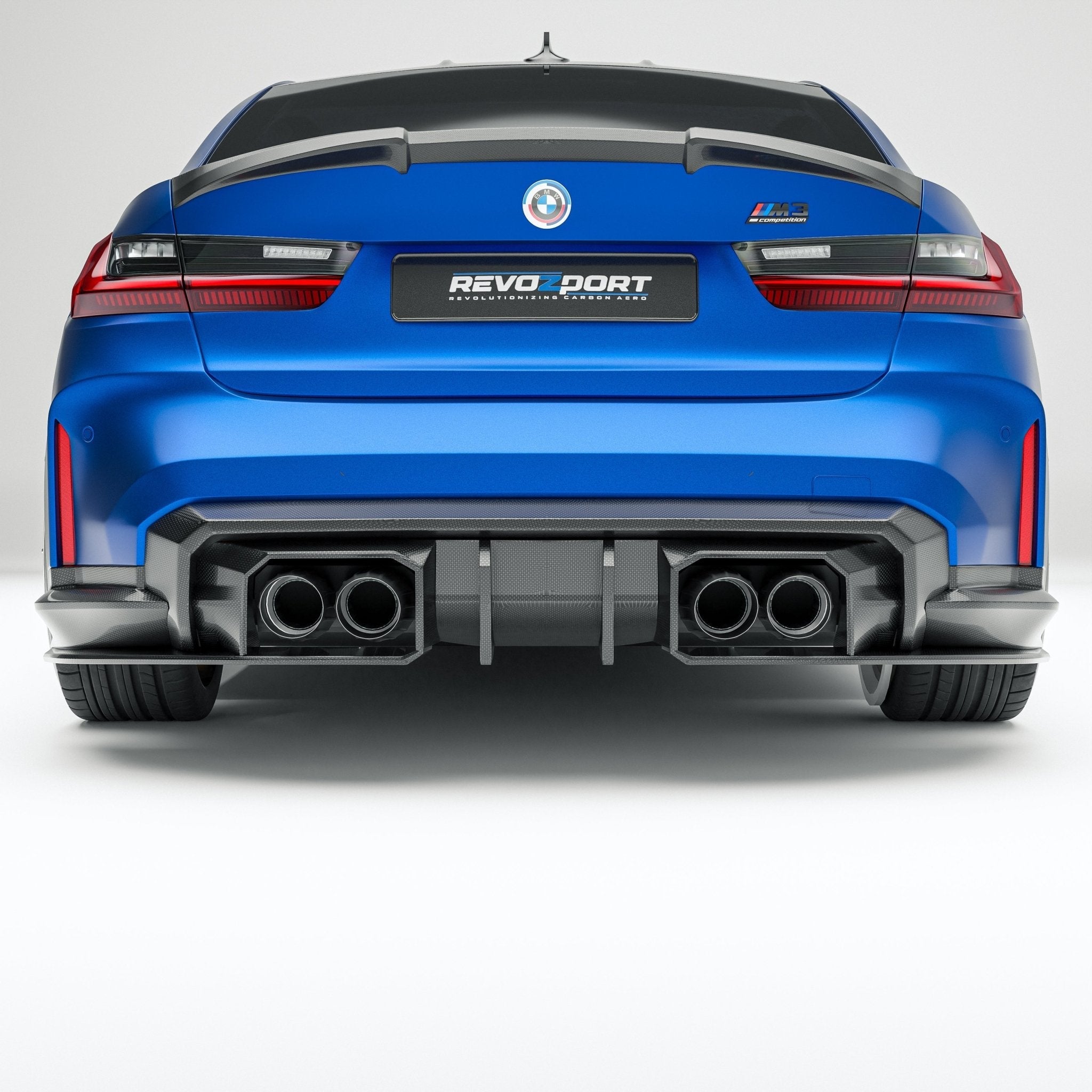 REVOZPORT - BMW M3 G80 DRY CARBON FIBER REAR DIFFUSER