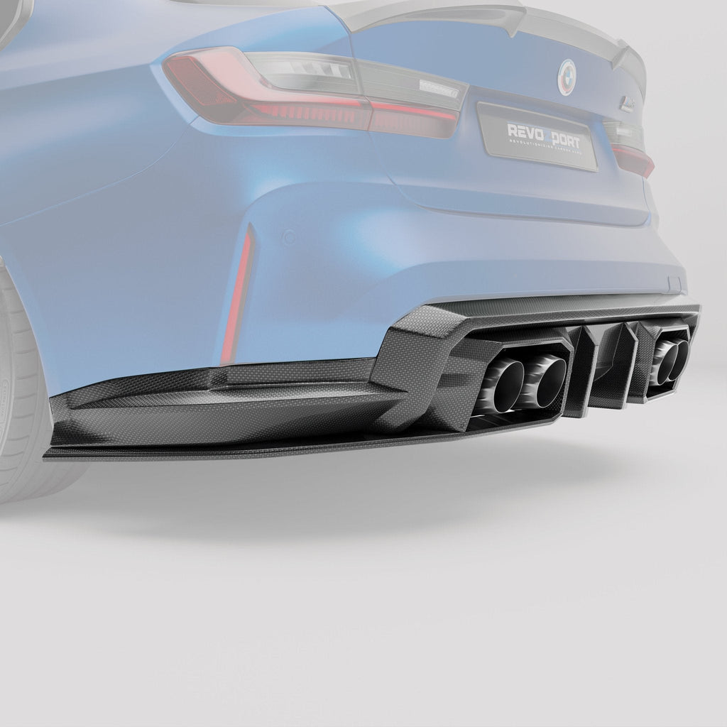 REVOZPORT - BMW M3 G80 DRY CARBON FIBER REAR DIFFUSER