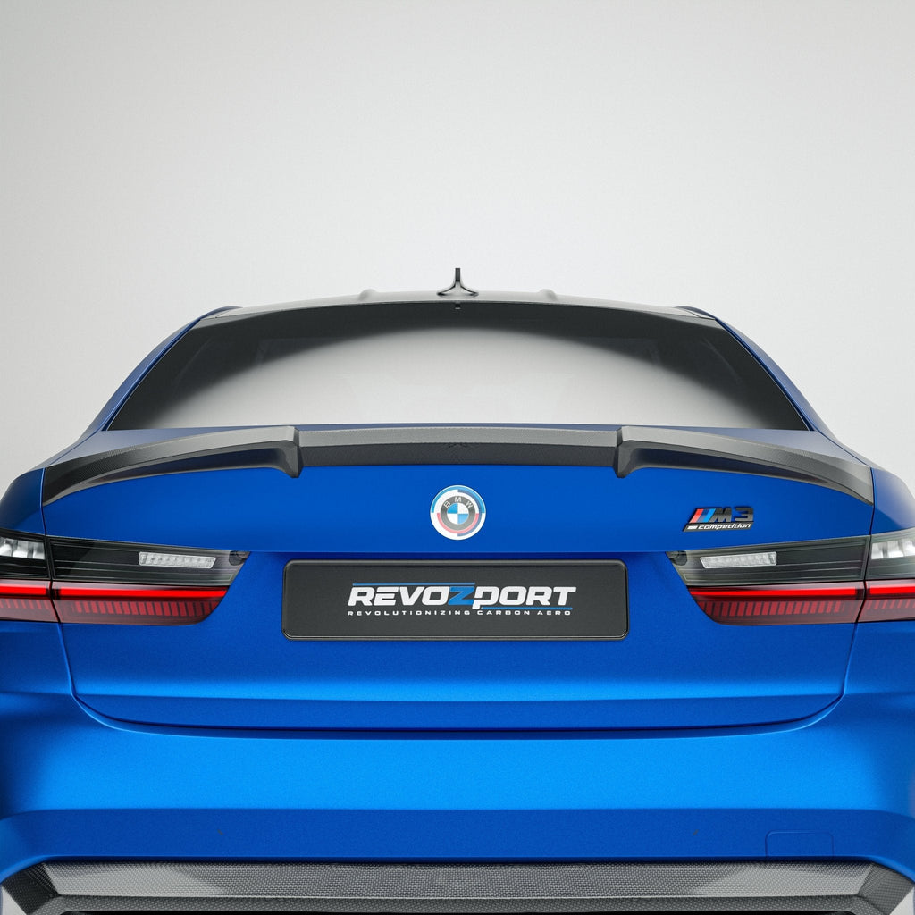 REVOZPORT - BMW M3 G80 DRY CARBON FIBER REAR SPOILER