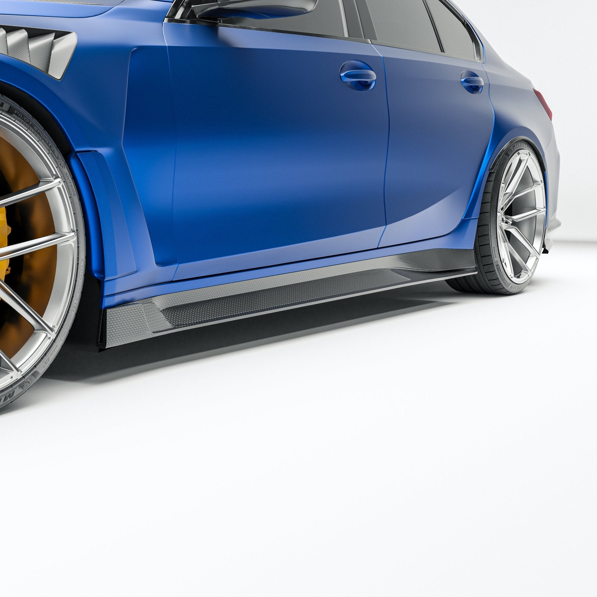 REVOZPORT - BMW M3 G80 DRY CARBON FIBER SIDE SKIRTS
