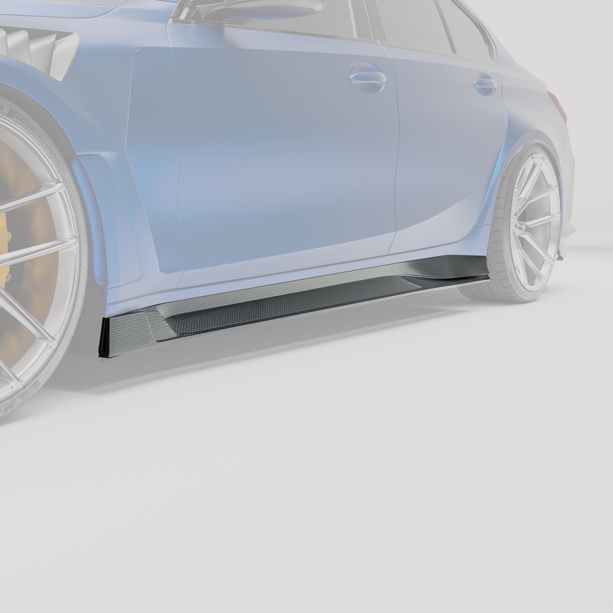 REVOZPORT - BMW M3 G80 DRY CARBON FIBER SIDE SKIRTS