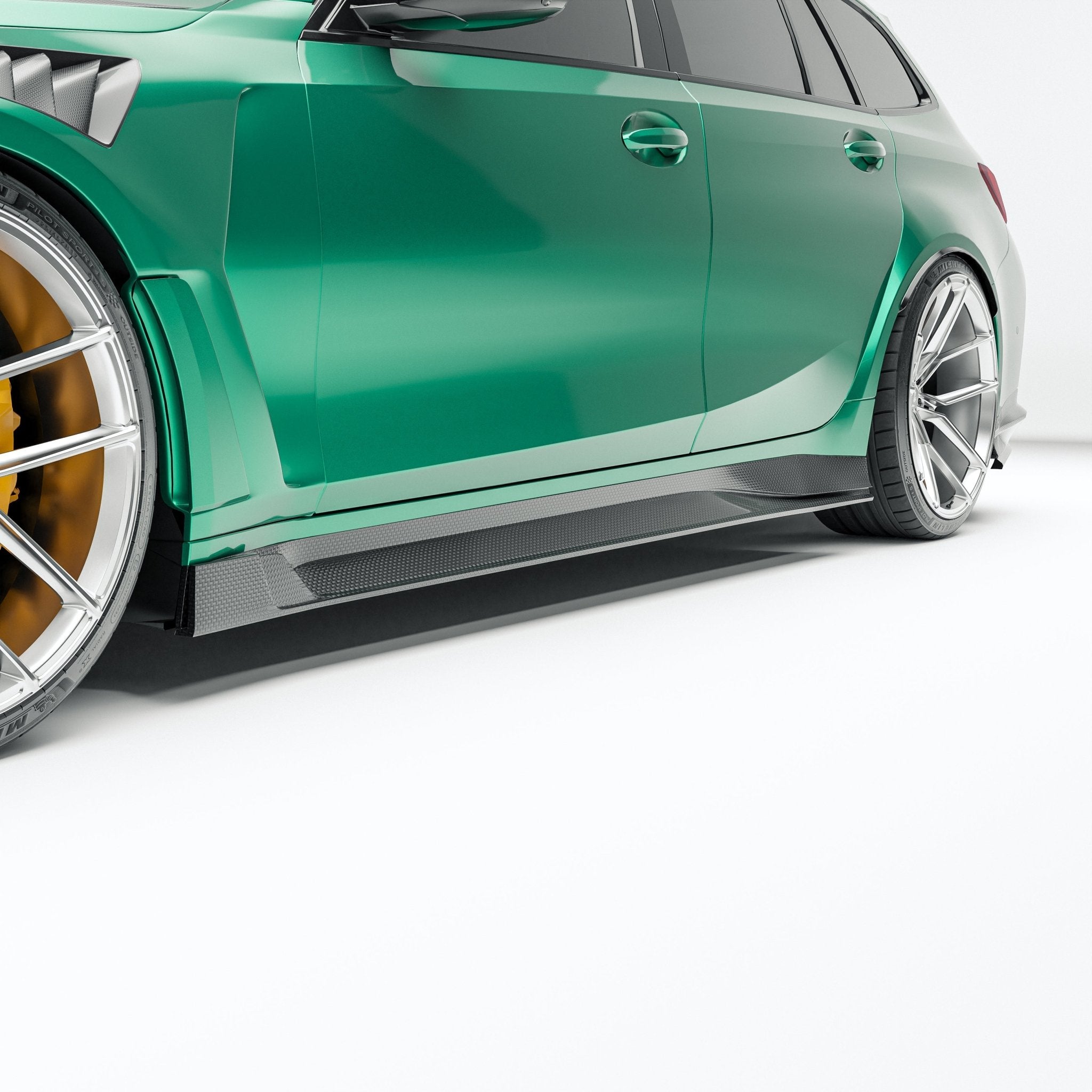 REVOZPORT - BMW M3 G81 CARBON FIBER SIDE SKIRTS