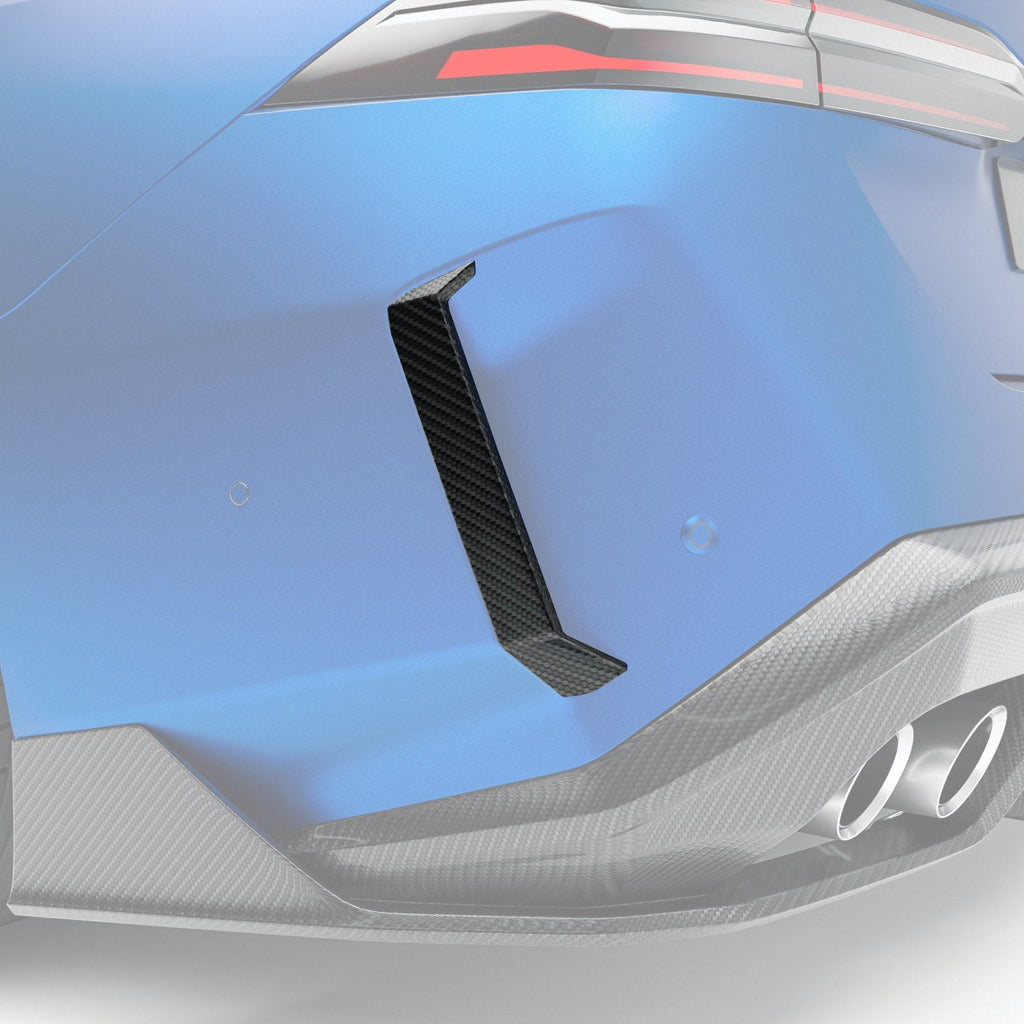REVOZPORT - BMW M5 G90 DRY CARBON FIBER REAR CANARDS