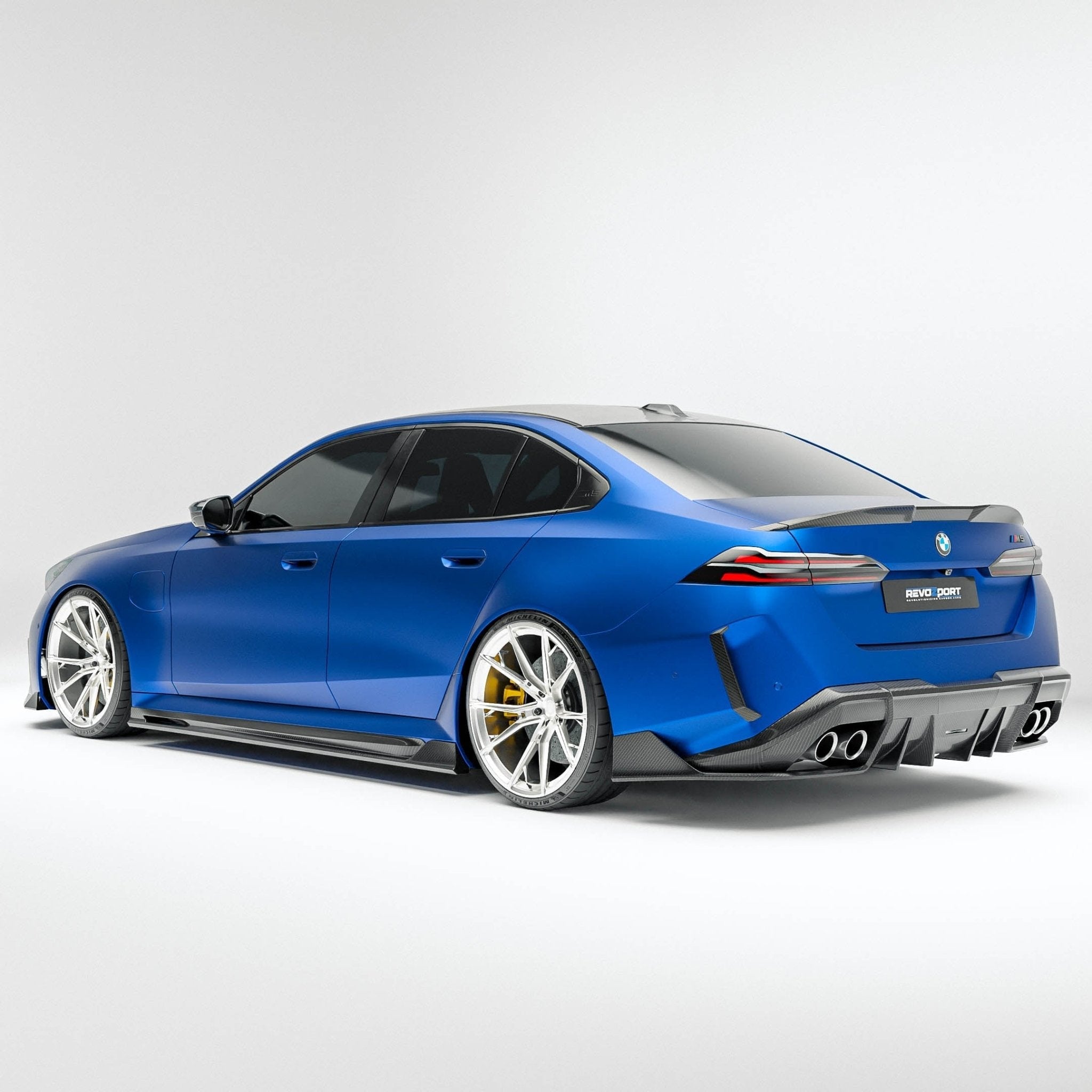 REVOZPORT - BMW M5 G90 DRY CARBON FIBER REAR CANARDS