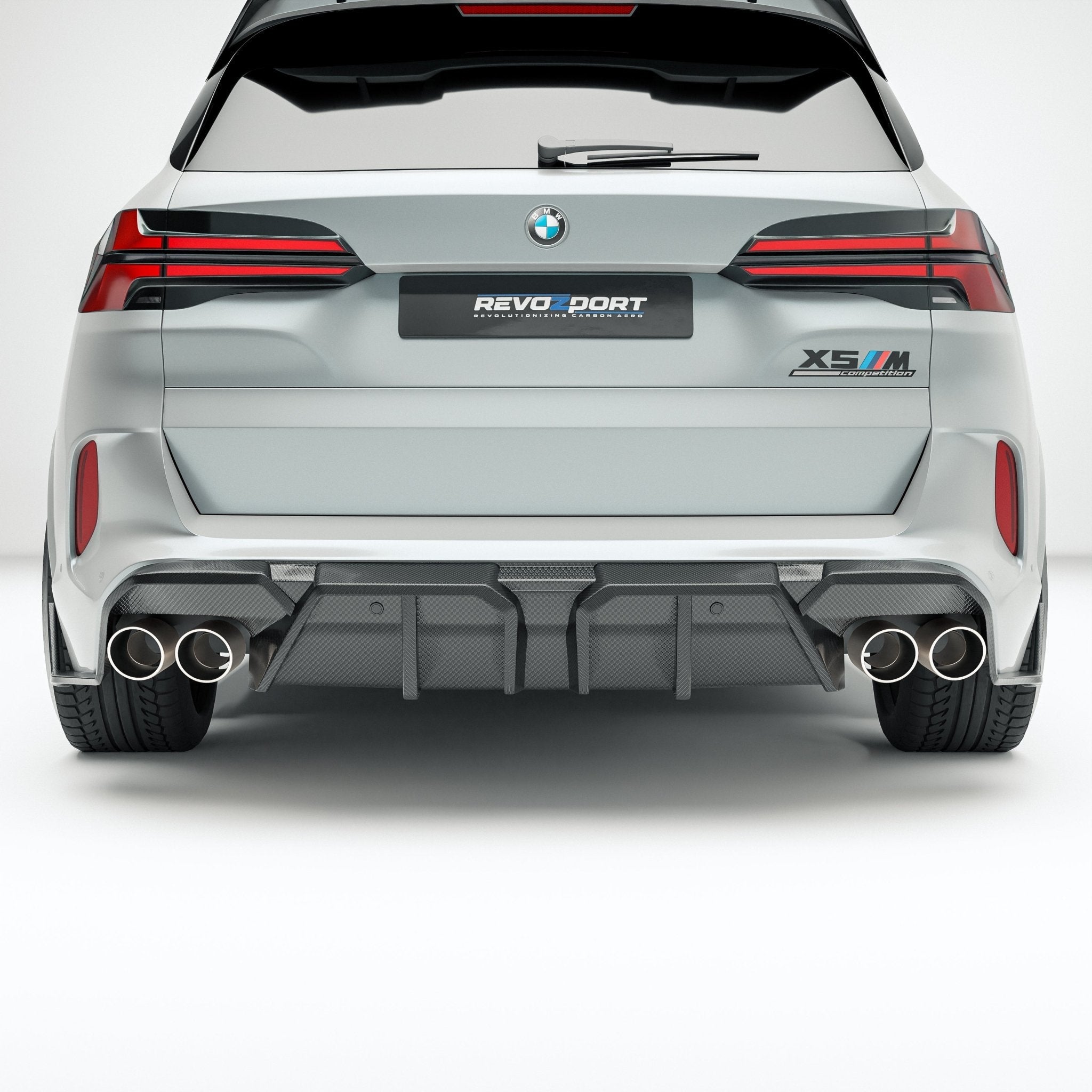 REVOZPORT - BMW X5M F95 LCI CARBON FIBER REAR DIFFUSER