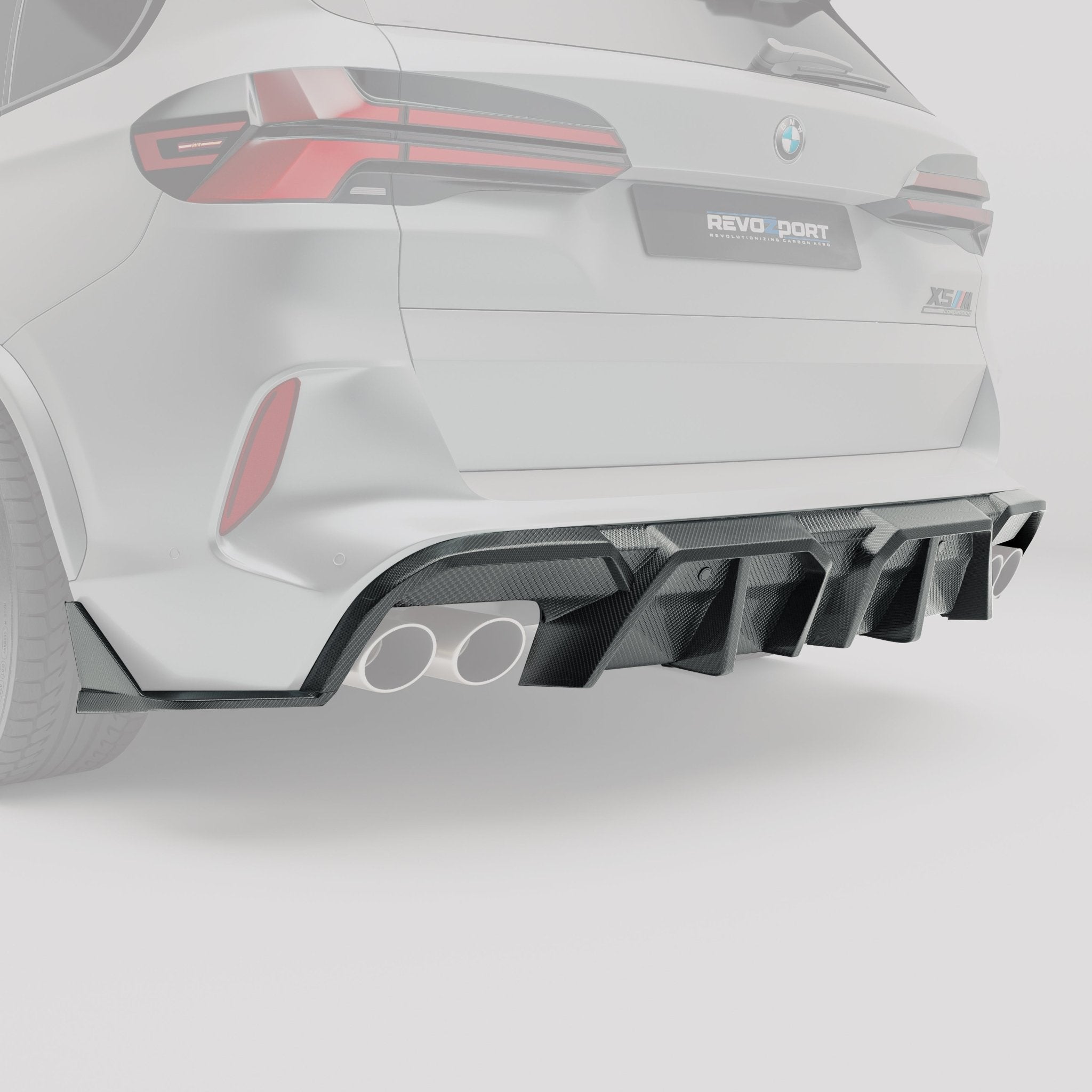 REVOZPORT - BMW X5M F95 LCI CARBON FIBER REAR DIFFUSER