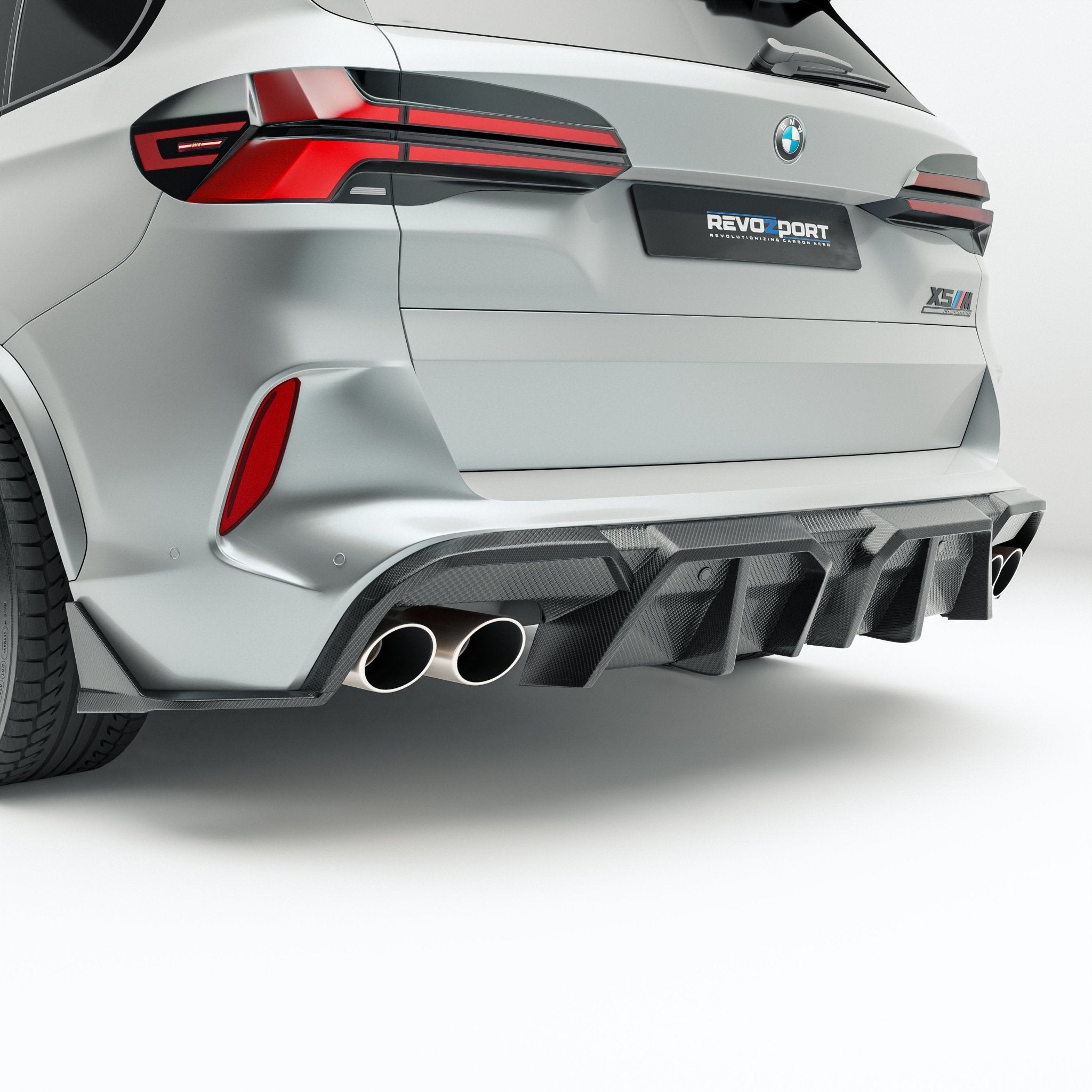 REVOZPORT - BMW X5M F95 LCI CARBON FIBER REAR DIFFUSER