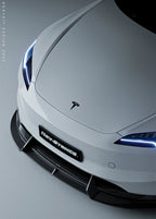 REVSTANCE - TESLA MODEL 3 FACELIFT HIGHLAND 2024+ ABS PLASTIC GLOSS BLACK FRONT LIP