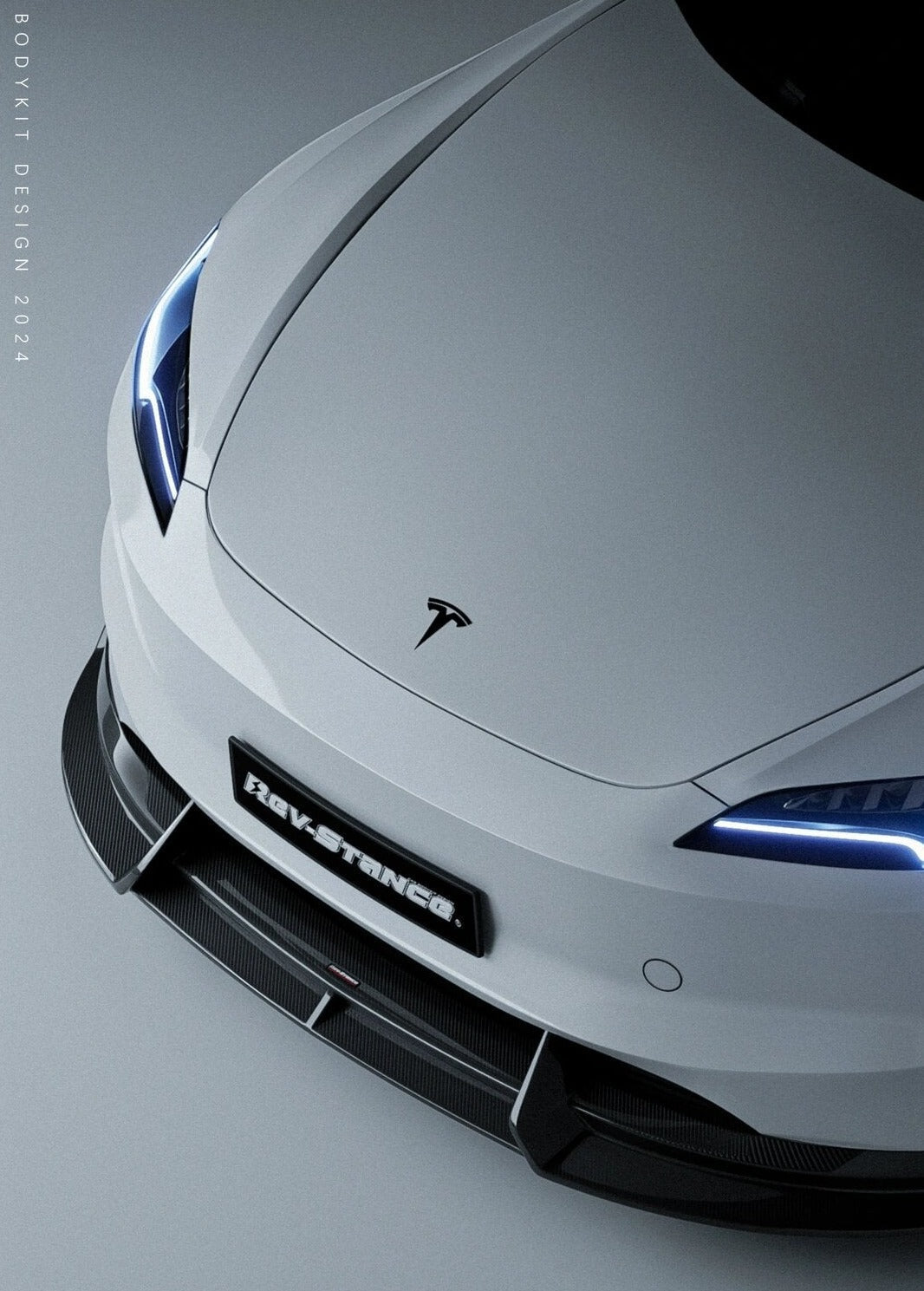 REVSTANCE - TESLA MODEL 3 FACELIFT HIGHLAND 2024+ ABS PLASTIC GLOSS BLACK FRONT LIP