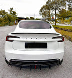REVSTANCE - TESLA MODEL 3 HIGHLAND 2023+ GLOSS BLACK LED REAR DIFFUSER