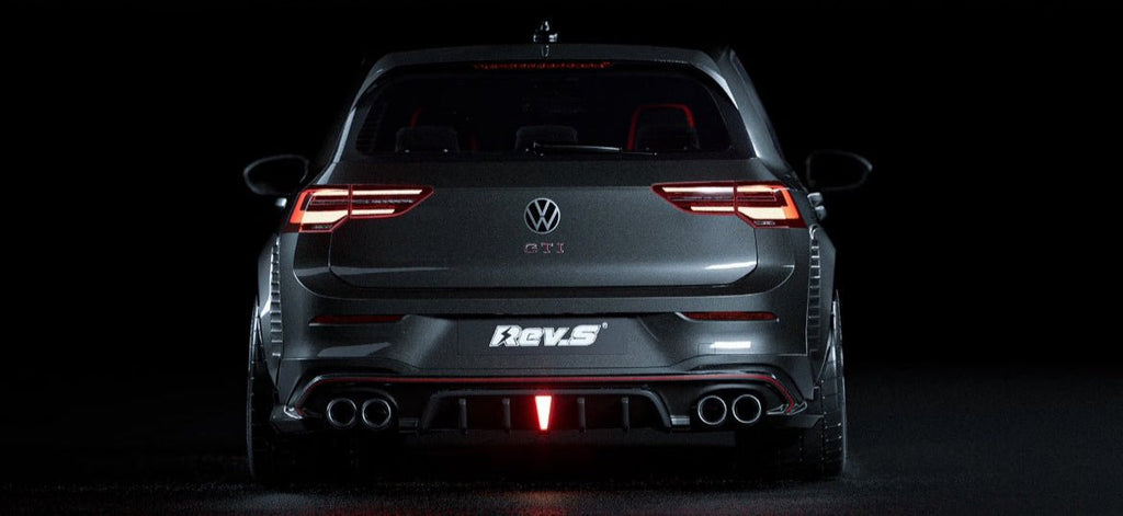 REVSTANCE - VOLKSWAGEN GOLF GTI MK8 ABS PLASTIC LED REAR DIFFUSER