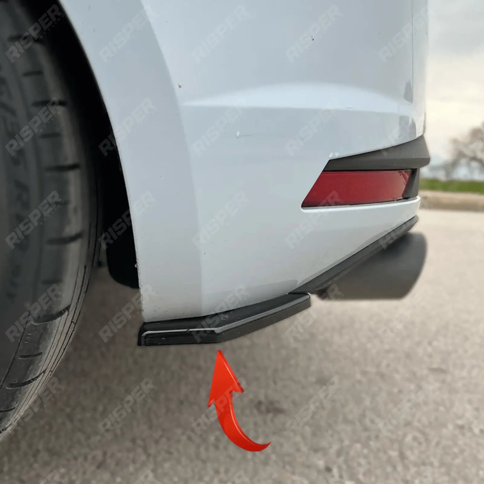 Risper Bumper Corner Splitters In Gloss Black For Seat Leon Mk3 Fr / Cupra 2012-2016