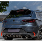 Risper Bumper Corner Splitters In Gloss Black For Seat Leon Mk3 Fr / Cupra 2012-2016