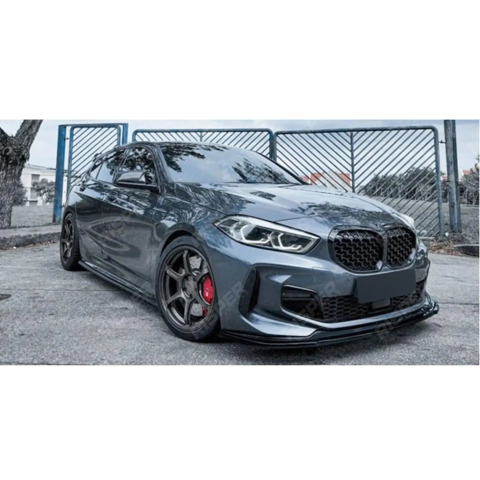 Risper Front Splitter For BMW 1 Series F40 2018 - 2024 - Gloss Black M Sport - M135i