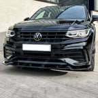 Risper Front Splitter Gloss Black For Volkswagen Tiguan MK2 R / R-Line 2020+