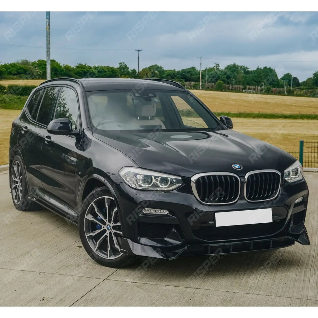 RISPER Front Splitter Lip Gloss Black For BMW X3 G01 M Sport 2018-2021